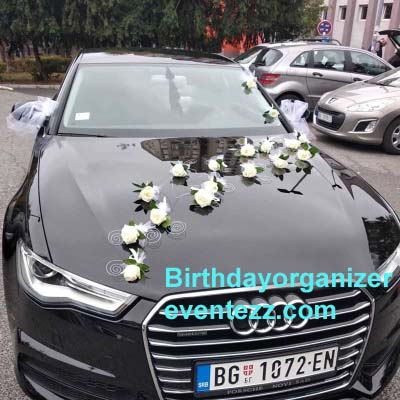 WEDDING CAR DECORATION WITH ROSES